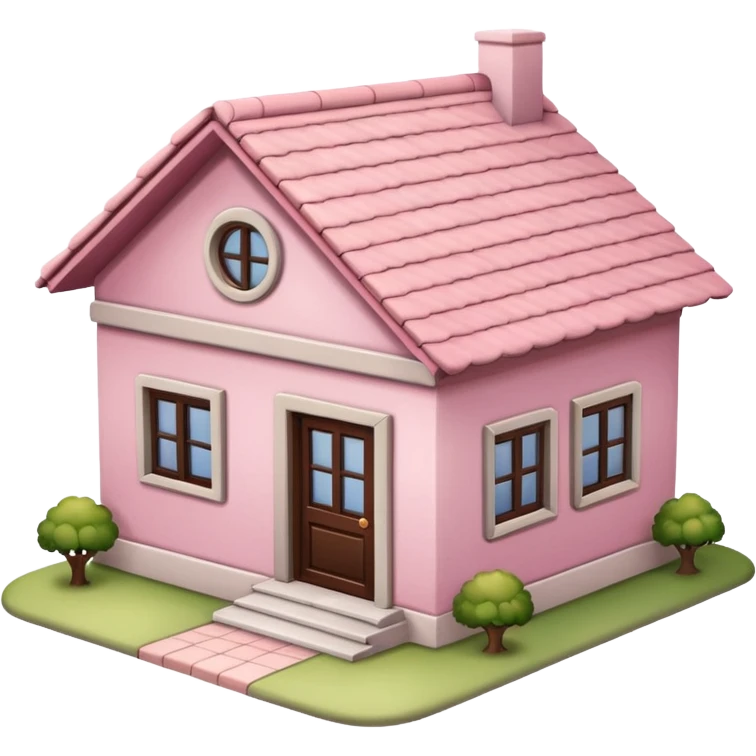 pink house small emoji