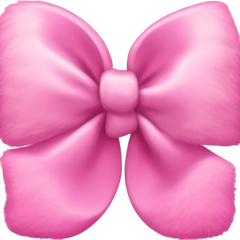 Pink fluffy bow emoji