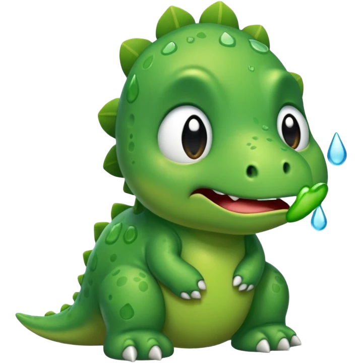 crying dino emoji