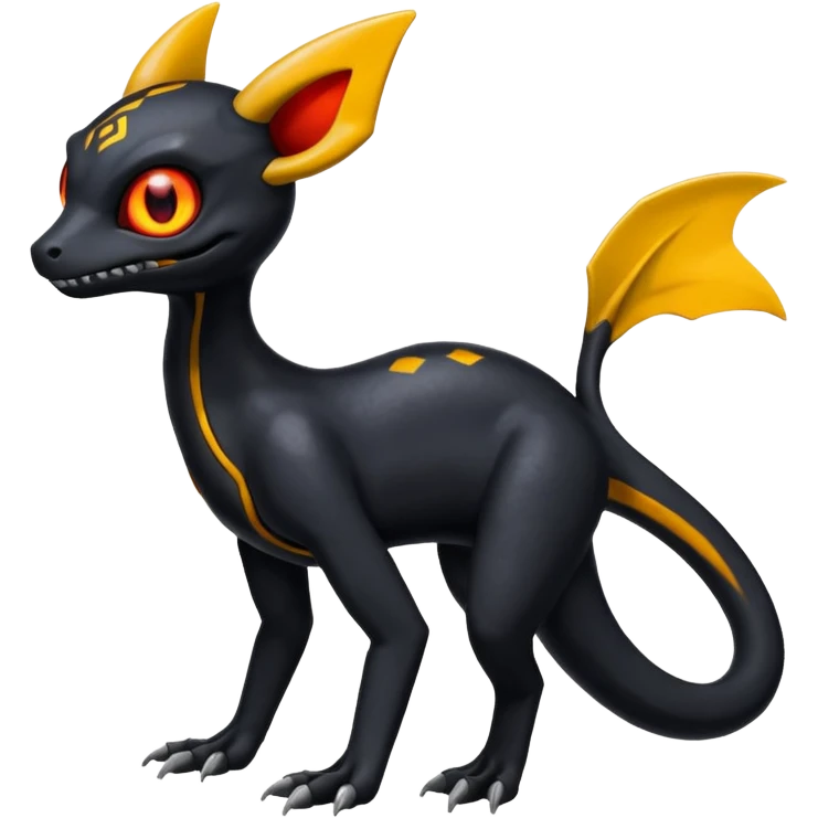 Shiny Duskull-Salandit-Umbreon-Fakémon-hybrid-creature (full body)  emoji