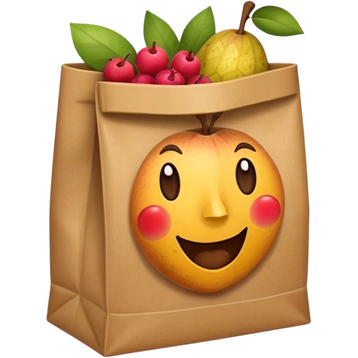 fruit in paper bag emoji