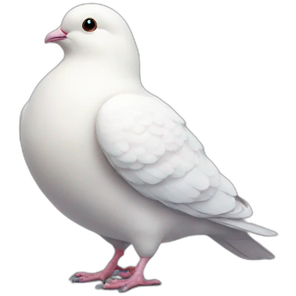 kawai-fluffy-fat-white-pigeon emoji