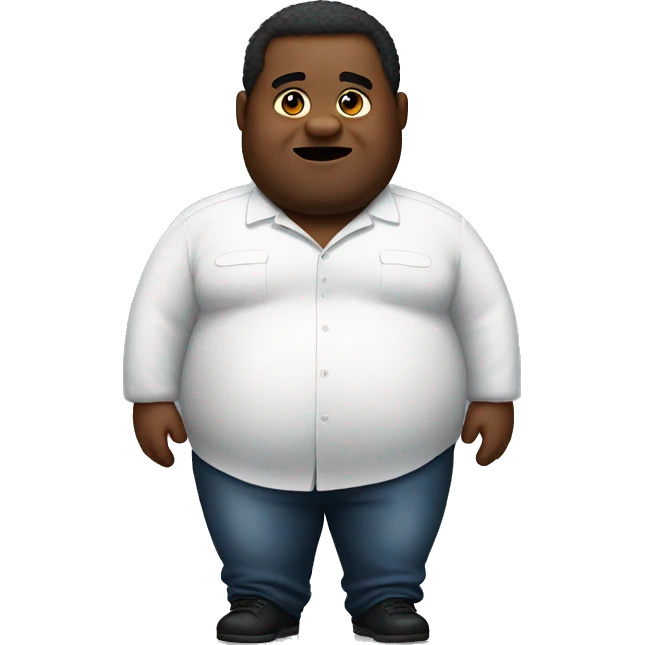 Fat black man emoji
