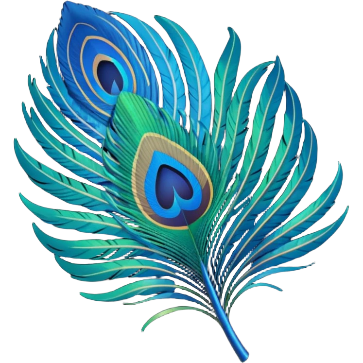 Peacock feather emoji