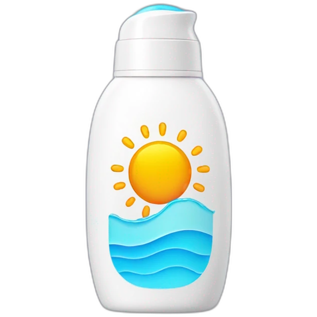 Sunscreen bottle emoji