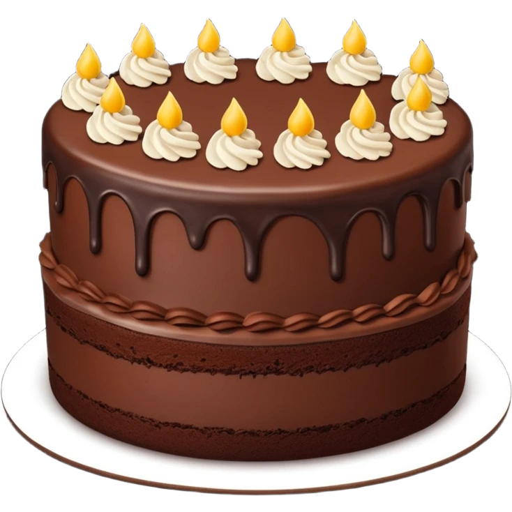realistic chocolate cake  emoji