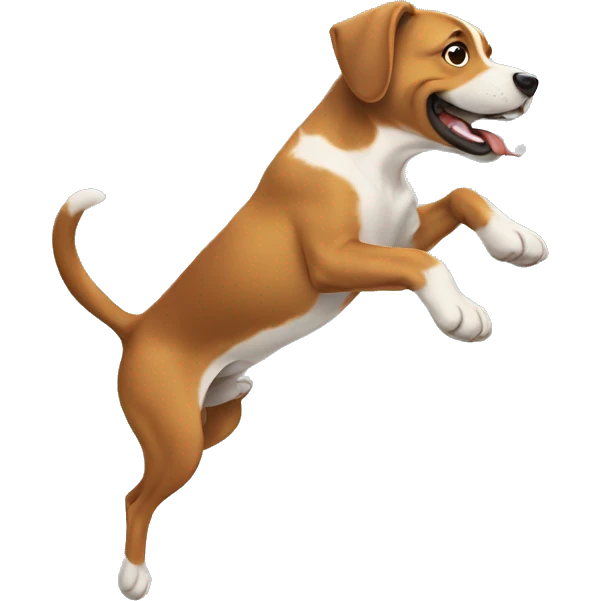 Dog doing a back flip emoji