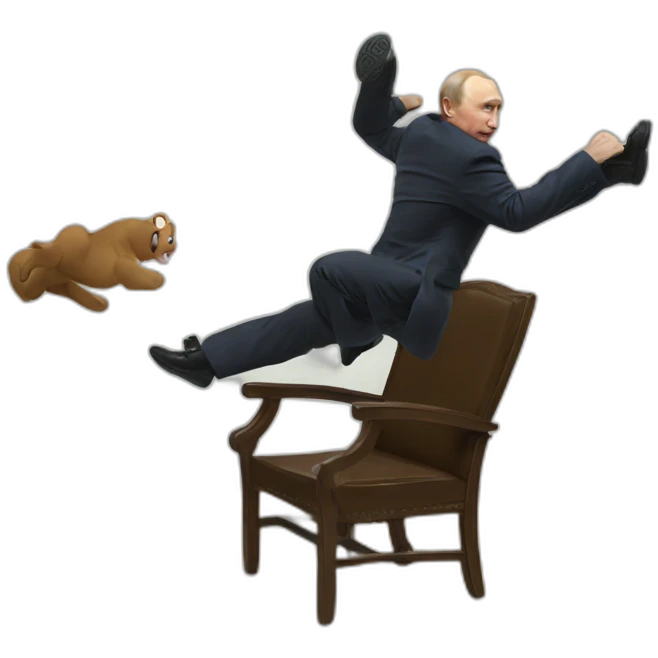 Putin falling off chair emoji