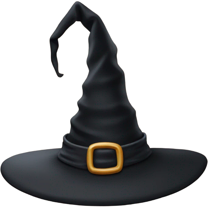 black witch hat emoji