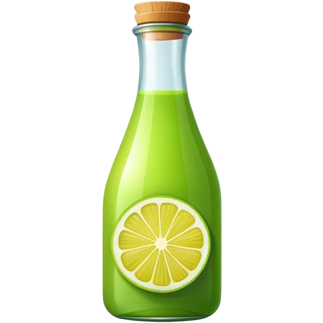 Bottle green lemon juice emoji