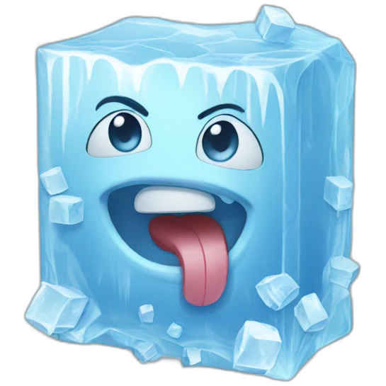 mouth full of ice bricks emoji