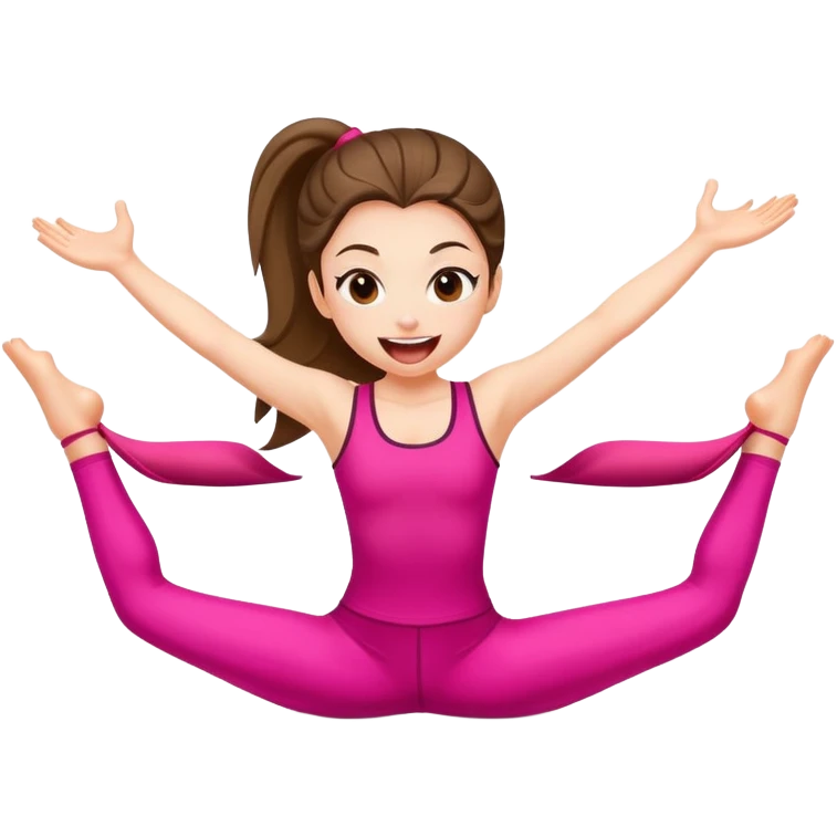 girl doing the splits with tongue out emoji