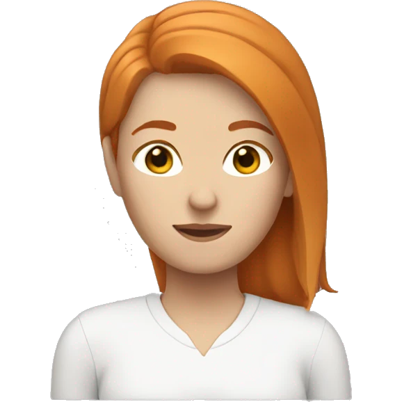 White woman with. Ginger hair.  emoji