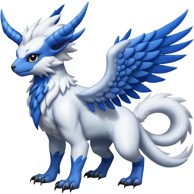 Garurumon-Trico-Absol-fusion-creature (full body emoji