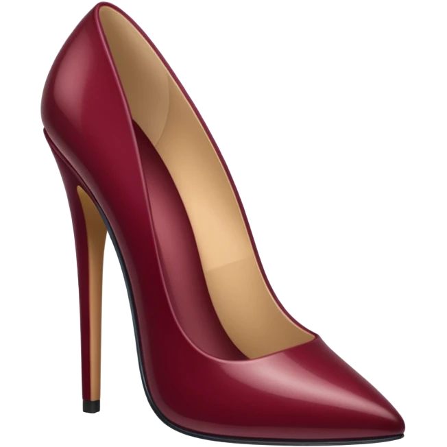 burgundy sexy high heel emoji