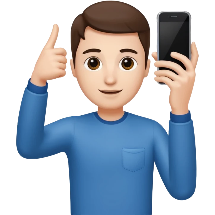 arm holding a phone like a selfie emoji