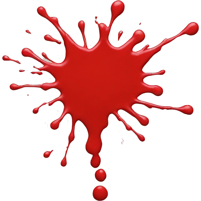 Red paint splash emoji