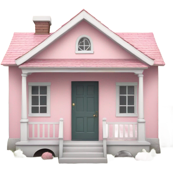 A cute pink house emoji