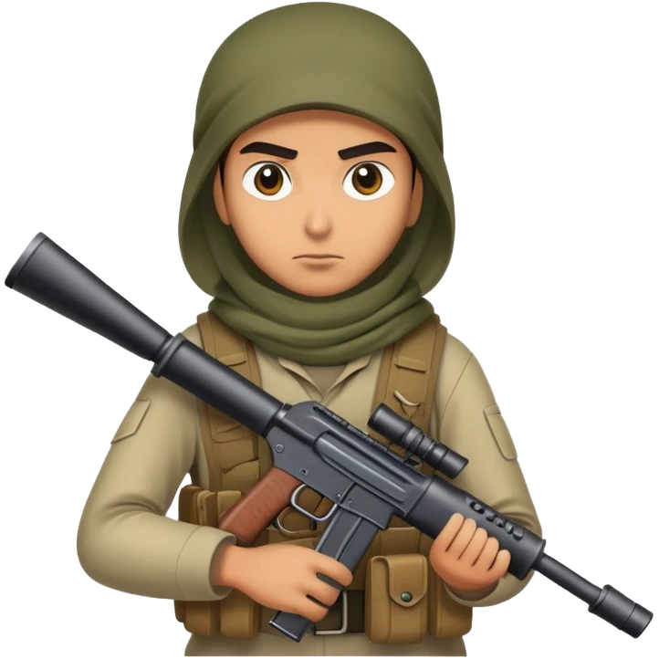 Terrorist holding RPG emoji