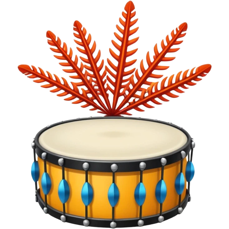 feather star playing drum emoji