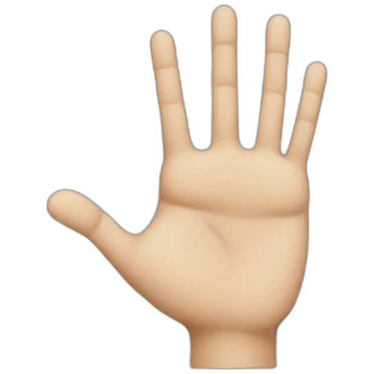 A cat in 5 fingers emoji
