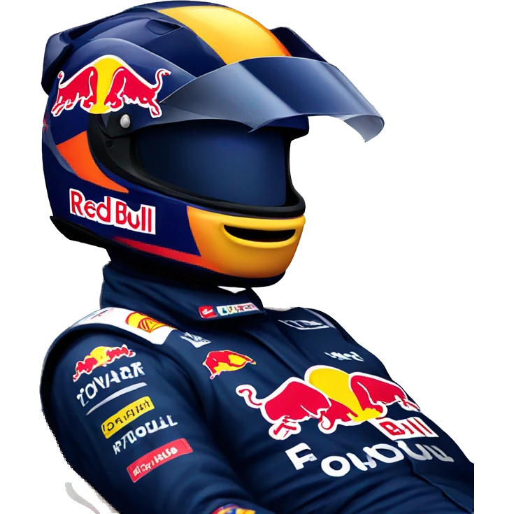 red bull riding f1 car emoji