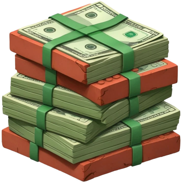 Bricks and stack bills  emoji