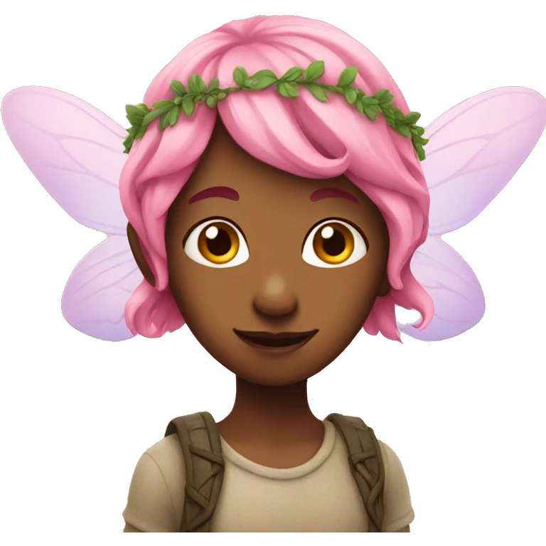 Fairy with pink hair  emoji