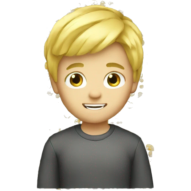 Blond hair TV boy emoji