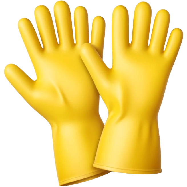 Yellow Rubber gloves emoji
