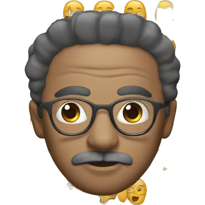 Человек с перевернутыми очками с бородой emoji