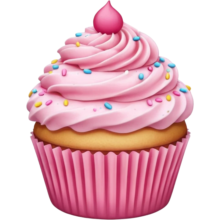Cupcake with pink icing emoji