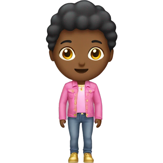pink and gold jean emoji