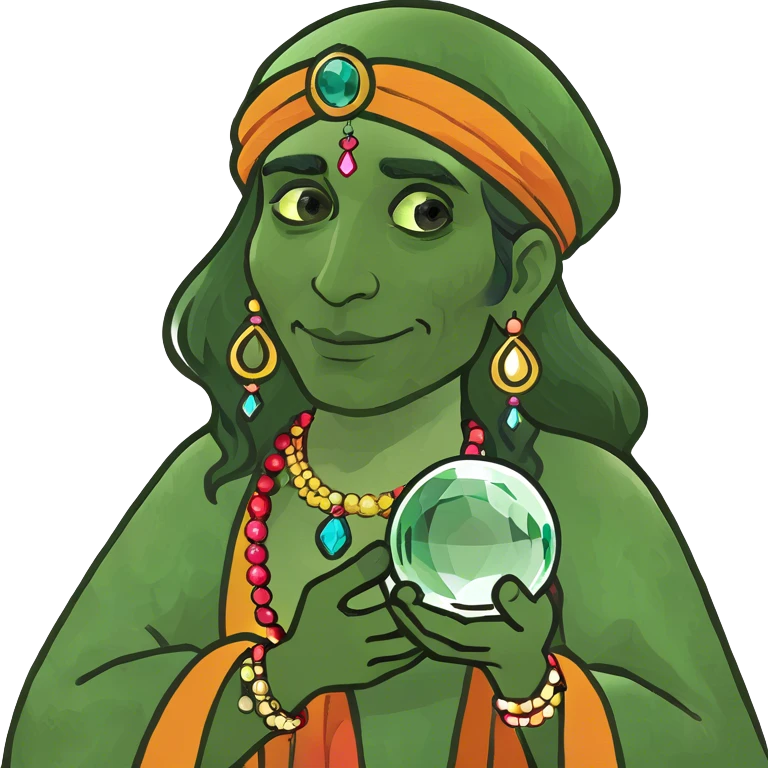 Gypsy with a crystal ball  emoji