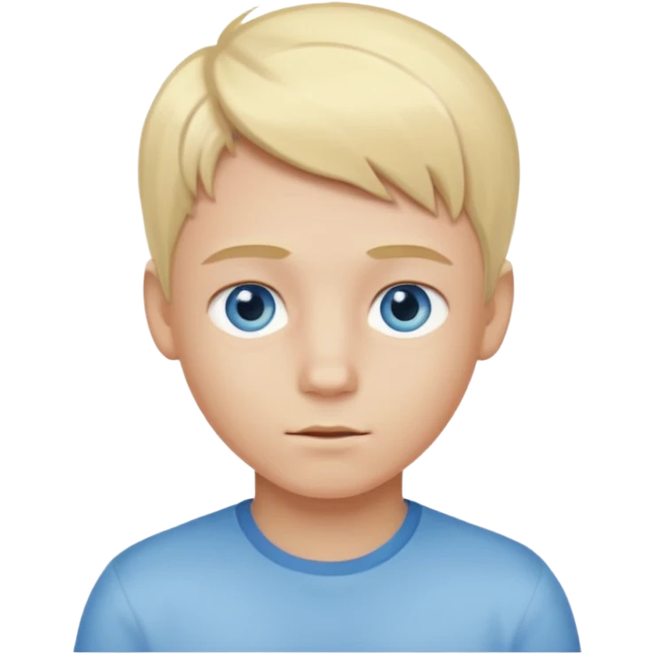 Menino zombe do olho azul claro e cabelo loiro claro  emoji