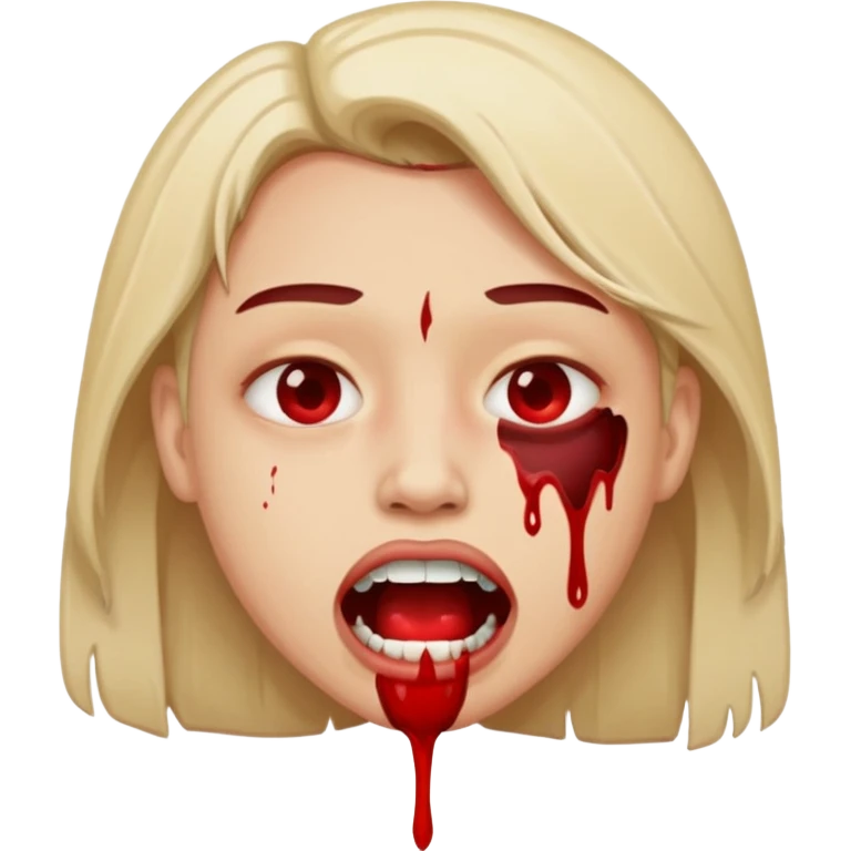 bleeding mouth emoji