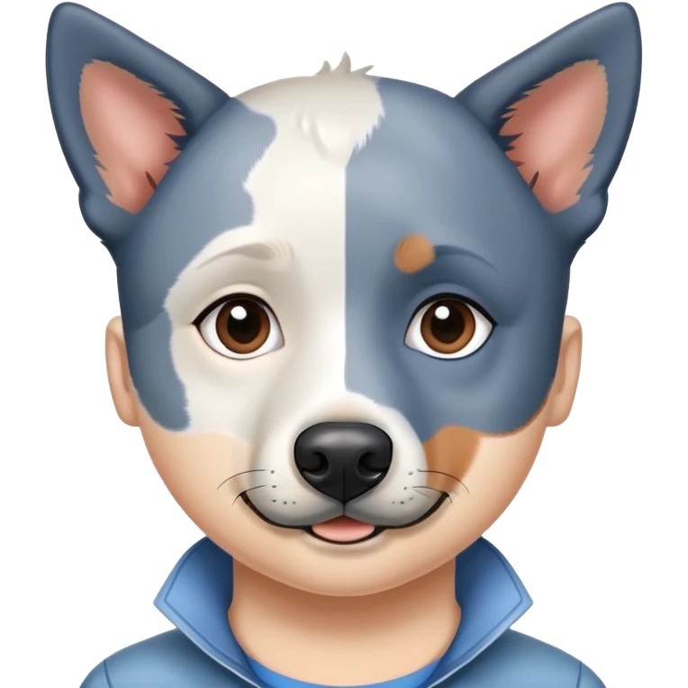 Person with blue heeler dog  emoji