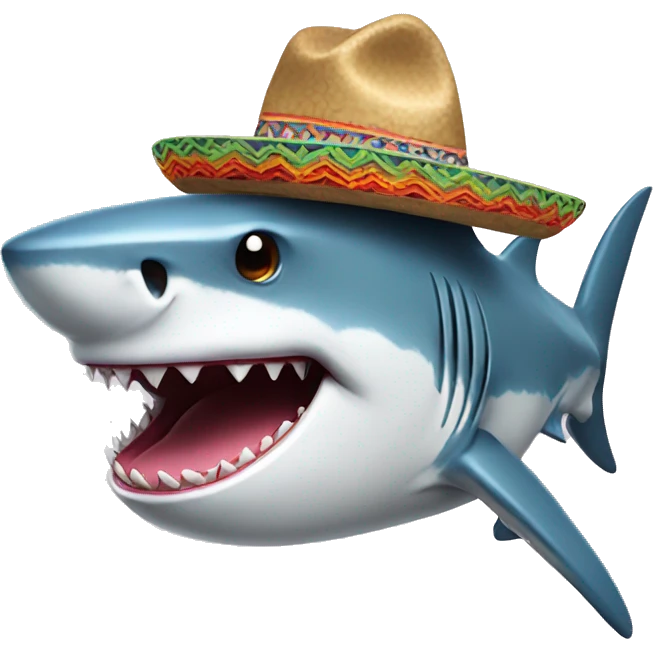 shark wearing a sombreros  emoji