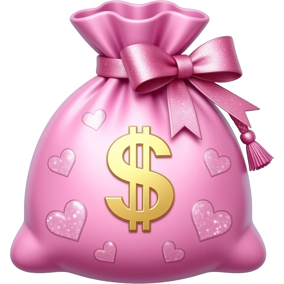Pink money bag make it more girly pink emoji