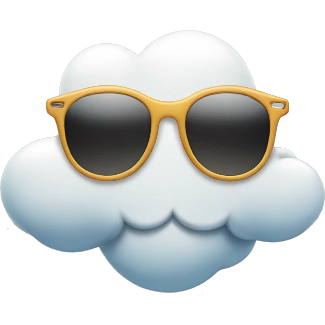 Cloud with sun glasses emoji