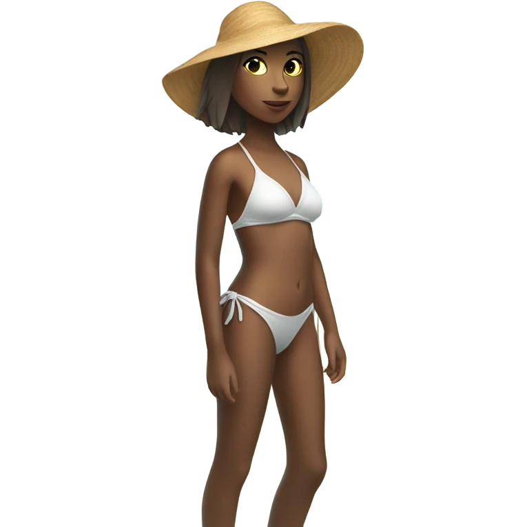 a girl in the beach emoji