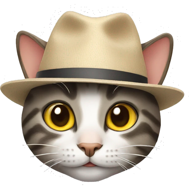 Cat wearing hat emoji