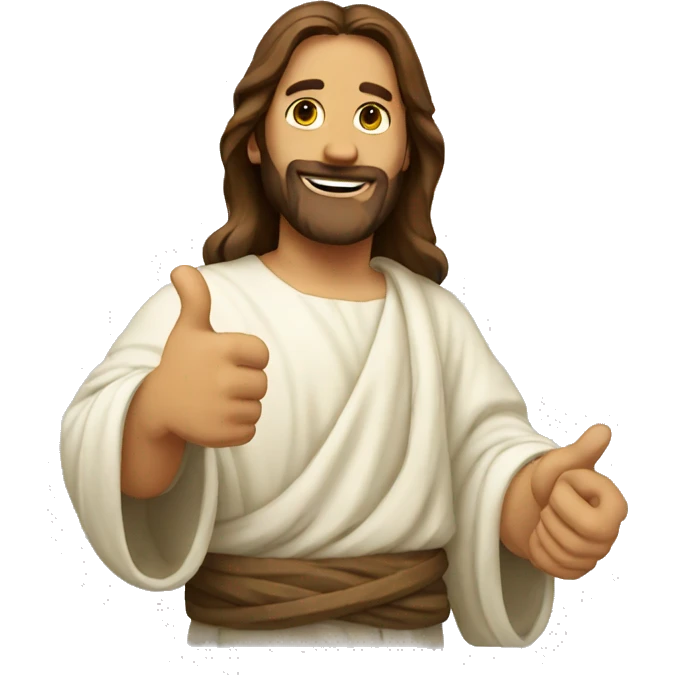 jesus thumbs up emoji