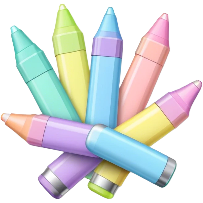 a pack of pastel highlighters  emoji