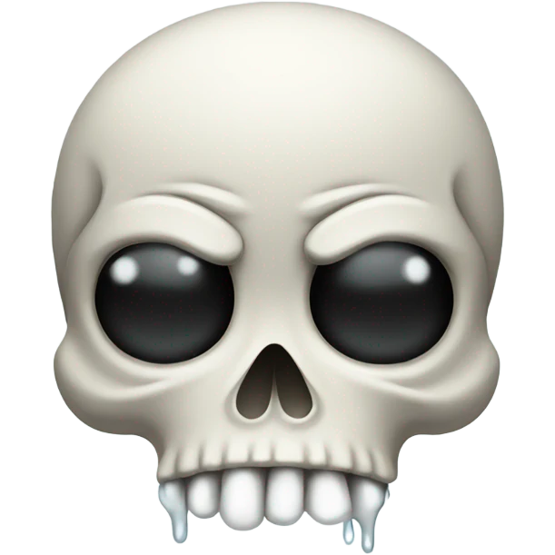 sad skull with tears emoji