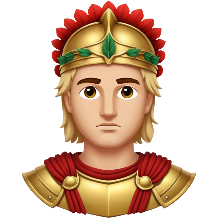 Cinematic Realistic portrait of Alexander the Great, depicted with photorealistic detail as a commanding historical conqueror, featuring sharp, lifelike facial features, meticulously rendered ancient Macedonian armor, and a laurel wreath, illuminated by natural, dramatic lighting that highlights his youthful determination and legendary presence. emoji