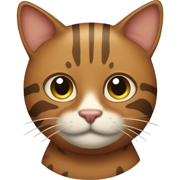 Brown cat with stripes emoji