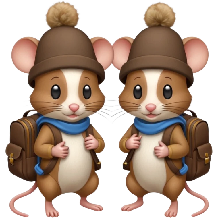 mice with backpacks emoji