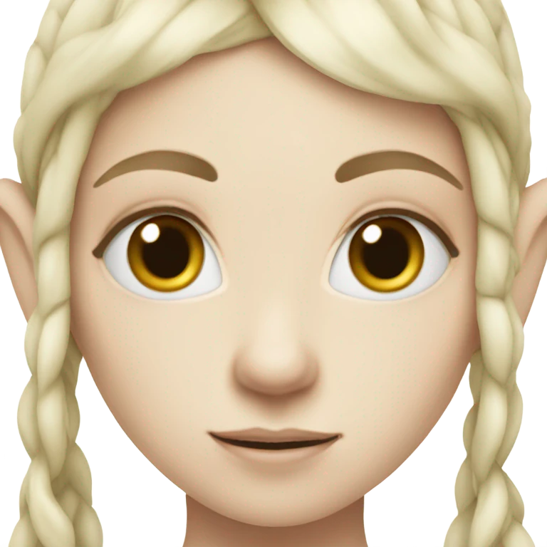 Elven girl with pale skin  emoji