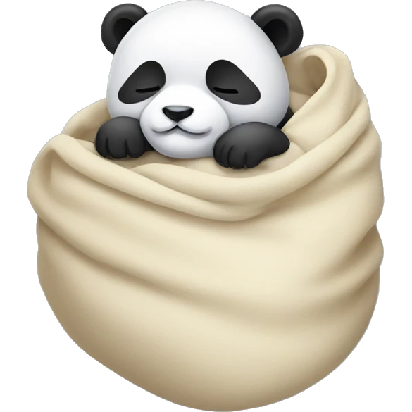 Baby panda sleeping emoji